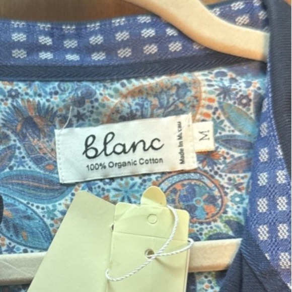 Blanc Apparel 100% Organic Cotton Navy Blue Polo Shirt NWT M (slim fit) $168 - Picture 3 of 5